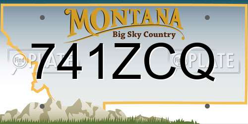 741ZCQ Montana License Plate