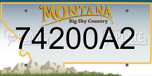 74200A2 Montana License Plate