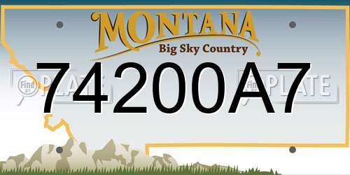 74200A7 Montana License Plate