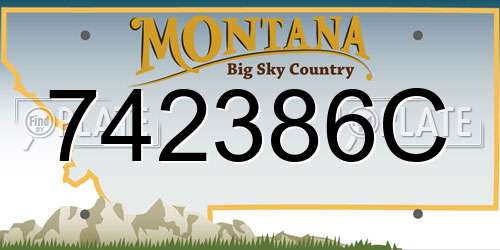 742386C Montana License Plate