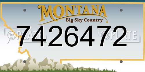 7426472 Montana License Plate