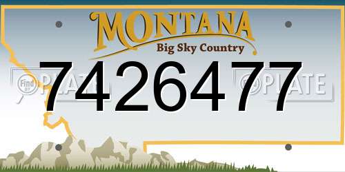 7426477 Montana License Plate