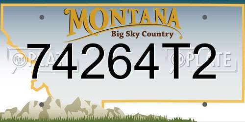 74264T2 Montana License Plate