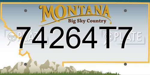 74264T7 Montana License Plate