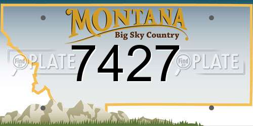 7427 Montana License Plate