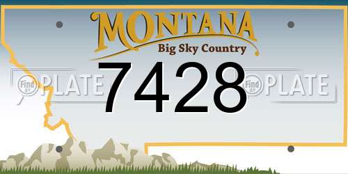 7428 Montana License Plate