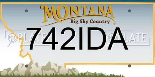 742IDA Montana License Plate