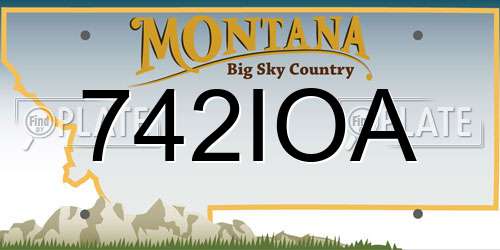 742IOA Montana License Plate