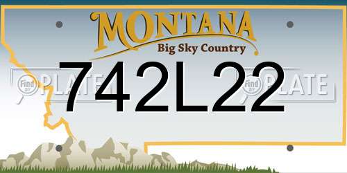 742L22 Montana License Plate