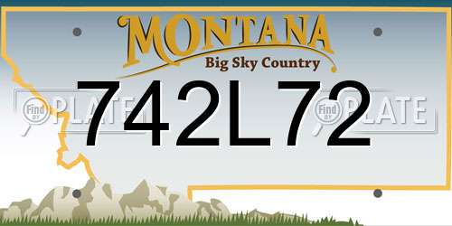 742L72 Montana License Plate