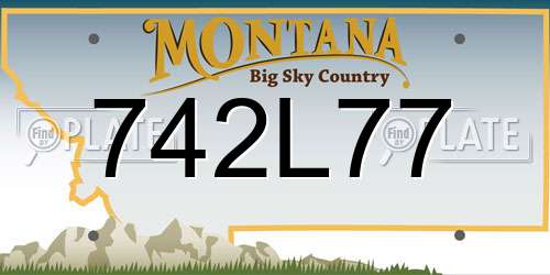 742L77 Montana License Plate