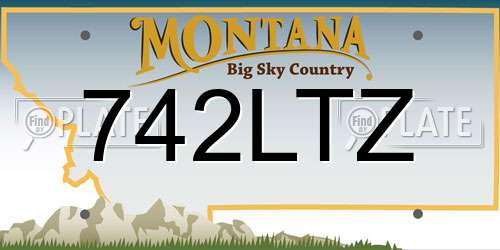 742LTZ Montana License Plate