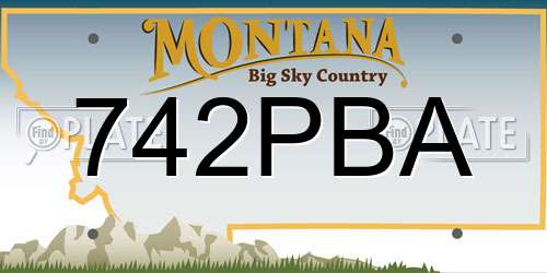 742PBA Montana License Plate