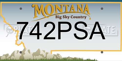 742PSA Montana License Plate