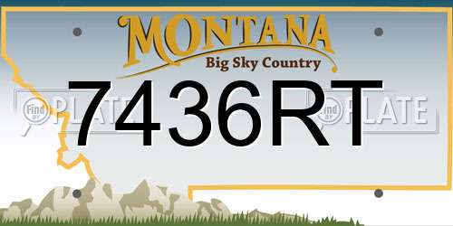 7436RT Montana License Plate