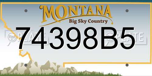 74398B5 Montana License Plate