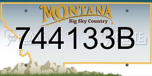 744133B Montana License Plate