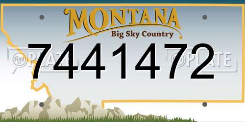 7441472 Montana License Plate