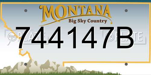 744147B Montana License Plate