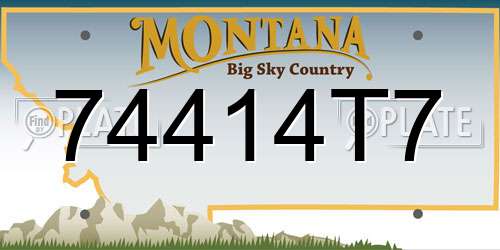 74414T7 Montana License Plate