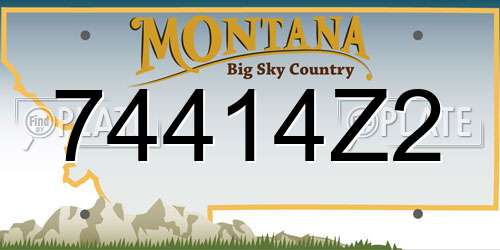 74414Z2 Montana License Plate