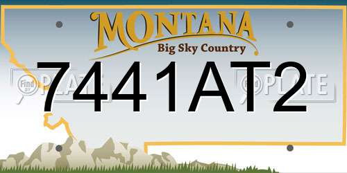 7441AT2 Montana License Plate