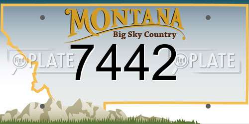 7442 Montana License Plate