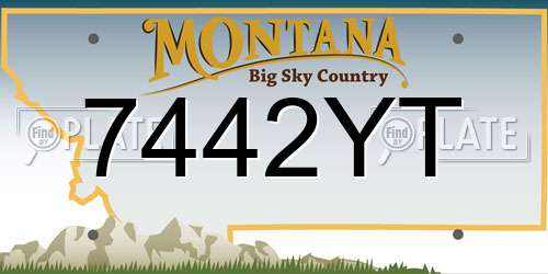 7442YT Montana License Plate