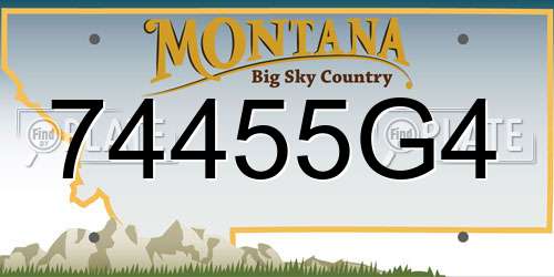 74455G4 Montana License Plate