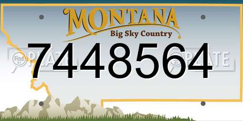 7448564 Montana License Plate