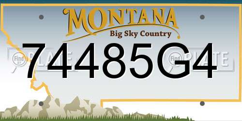 74485G4 Montana License Plate
