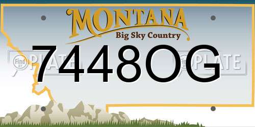7448OG Montana License Plate