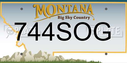 744SOG Montana License Plate