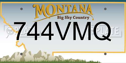 744VMQ Montana License Plate