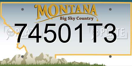 74501T3 Montana License Plate