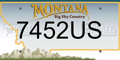 7452US Montana License Plate