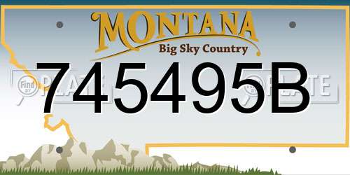 745495B Montana License Plate