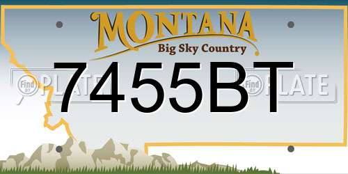 7455BT Montana License Plate