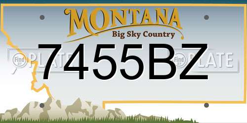 7455BZ Montana License Plate