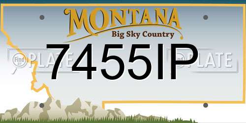 7455IP Montana License Plate