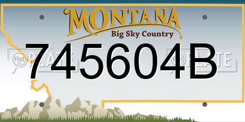 745604B Montana License Plate