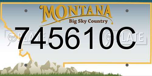745610C Montana License Plate
