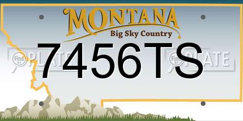 7456TS Montana License Plate