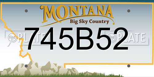 745B52 Montana License Plate