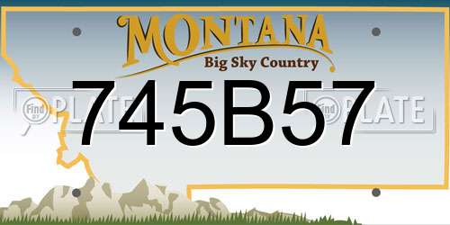 745B57 Montana License Plate