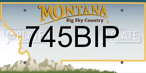 745BIP Montana License Plate