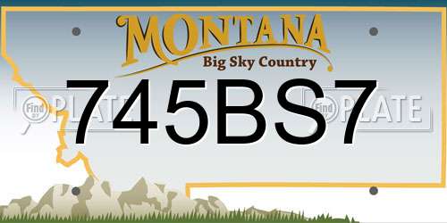 745BS7 Montana License Plate