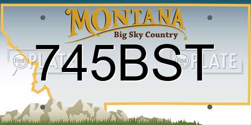 745BST Montana License Plate