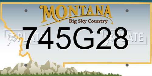 745G28 Montana License Plate
