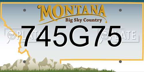 745G75 Montana License Plate